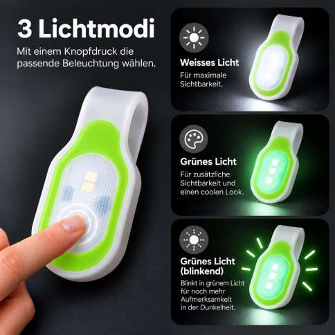 clip de lumière LED pour le sac à picolage, la poussette, le jogging