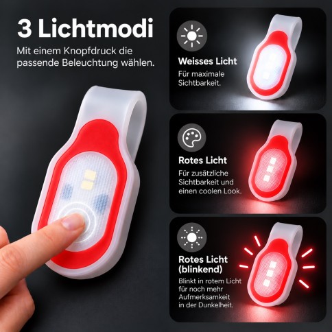 clip de lumière LED pour le sac à picolage, la poussette, le jogging
