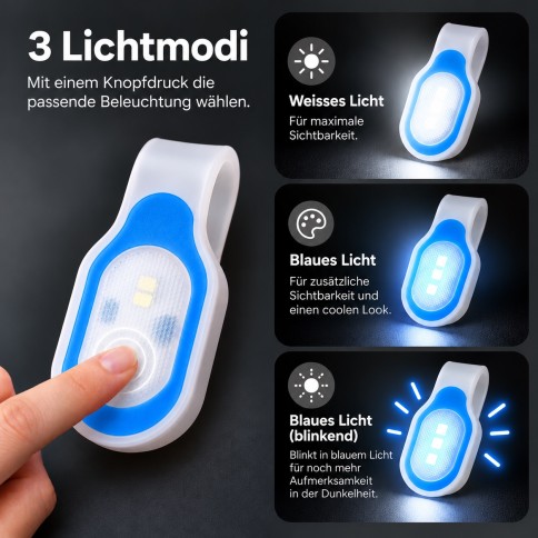 LED-Licht Clip für Schulsack, Kinderwagen, Jogging