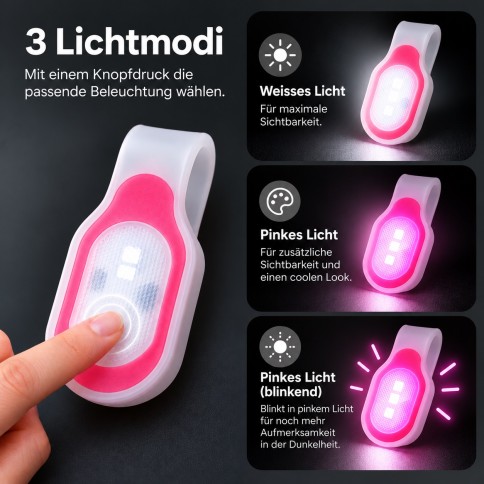 LED-Licht Clip für Schulsack, Kinderwagen, Jogging