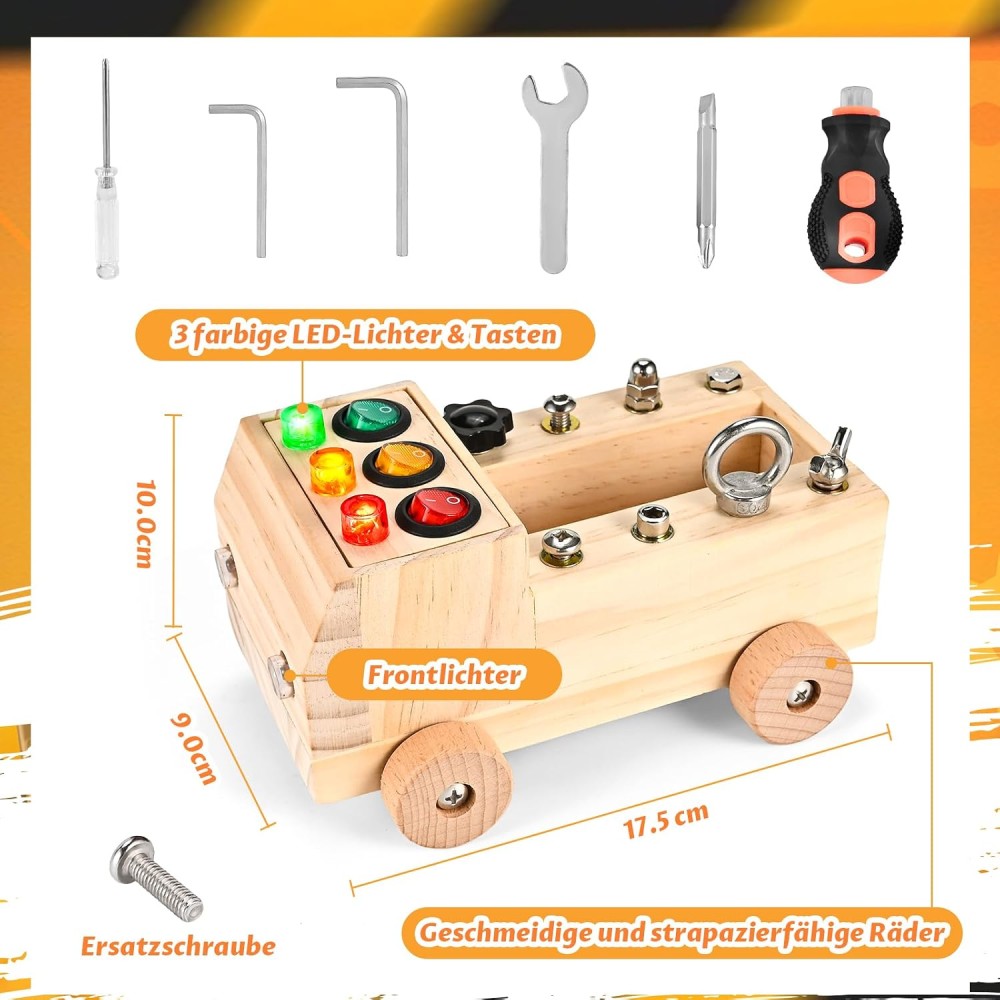 copie du bois d'activité Montessori avec lumière, puissance -2