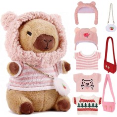 Kuscheltier / Plüschtier Capybara mit Kleider, Pink