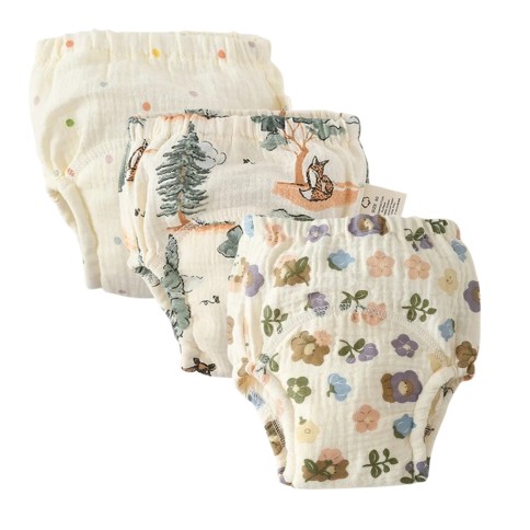 Culotte d'apprentissage de pot de pot de musselin (3 pack)