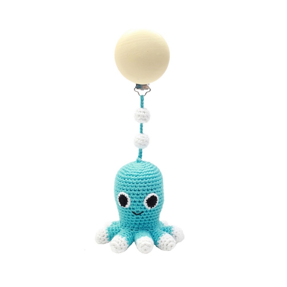 natureZOO Kinderwagen-Spielzeug, Turquoise Octopus