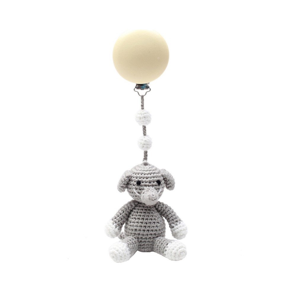 natureZOO Kinderwagen-Spielzeug, Elefant/ Grau