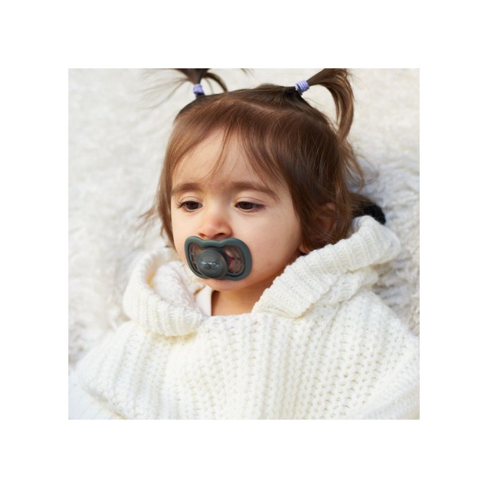 HeroPacifier Schnuller, Green&Black, +6 M. - 2er Pack