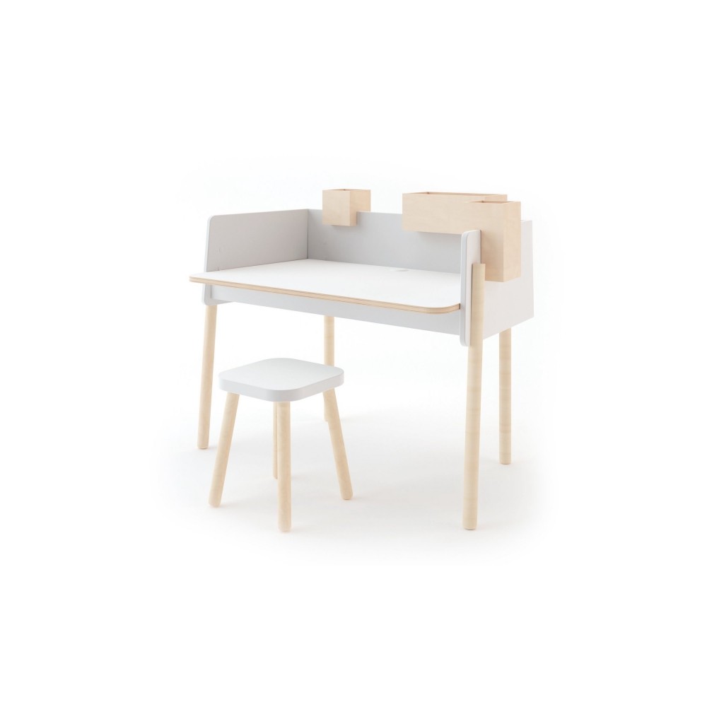 Oeuf NYC Square Stuhl, Birke/Weiss