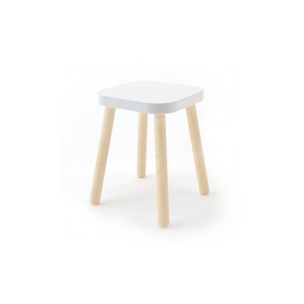 Oeuf NYC Square Stuhl, Birke/Weiss