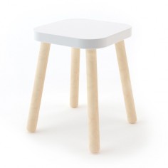 Oeuf NYC Square Stuhl, Birke/Weiss