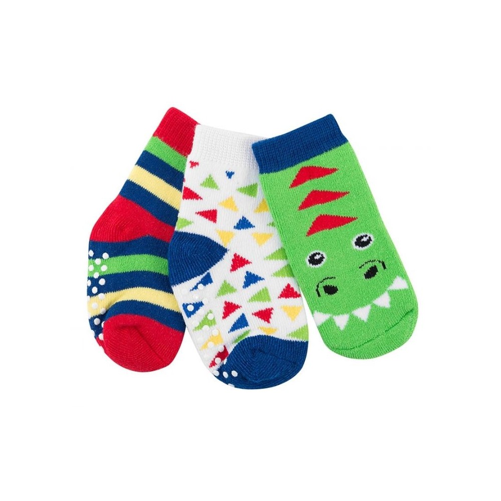 Zoocchini 3er Pack Söckchen, Devin der Dinosaurier