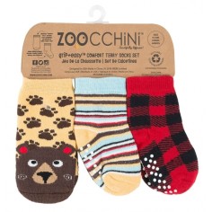 Zoocchini 3er Pack Söckchen, Bosley der Bär