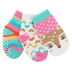 Zoocchini 3er Pack Söckchen, Fiona das Rehkitz