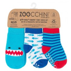 Zoocchini 3er Pack Söckchen, Sherman der Hai