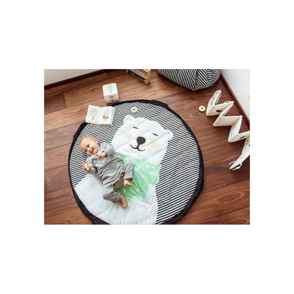 Spielzeugtasche & Krabbeldecke 3-in-1, Eisbär