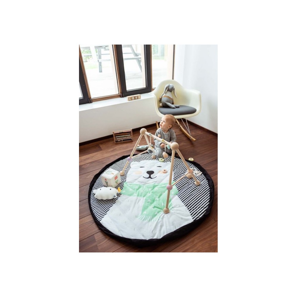 Spielzeugtasche & Krabbeldecke 3-in-1, Eisbär