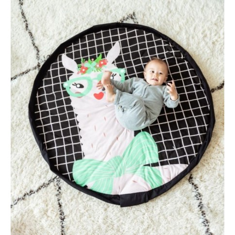 Spielzeugtasche & Krabbeldecke 3-in-1, Lama