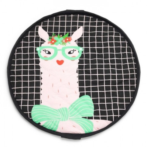 Spielzeugtasche & Krabbeldecke 3-in-1, Lama