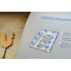 Changement de coussinet, en coton de mousseline, 2 plis, oiseaux