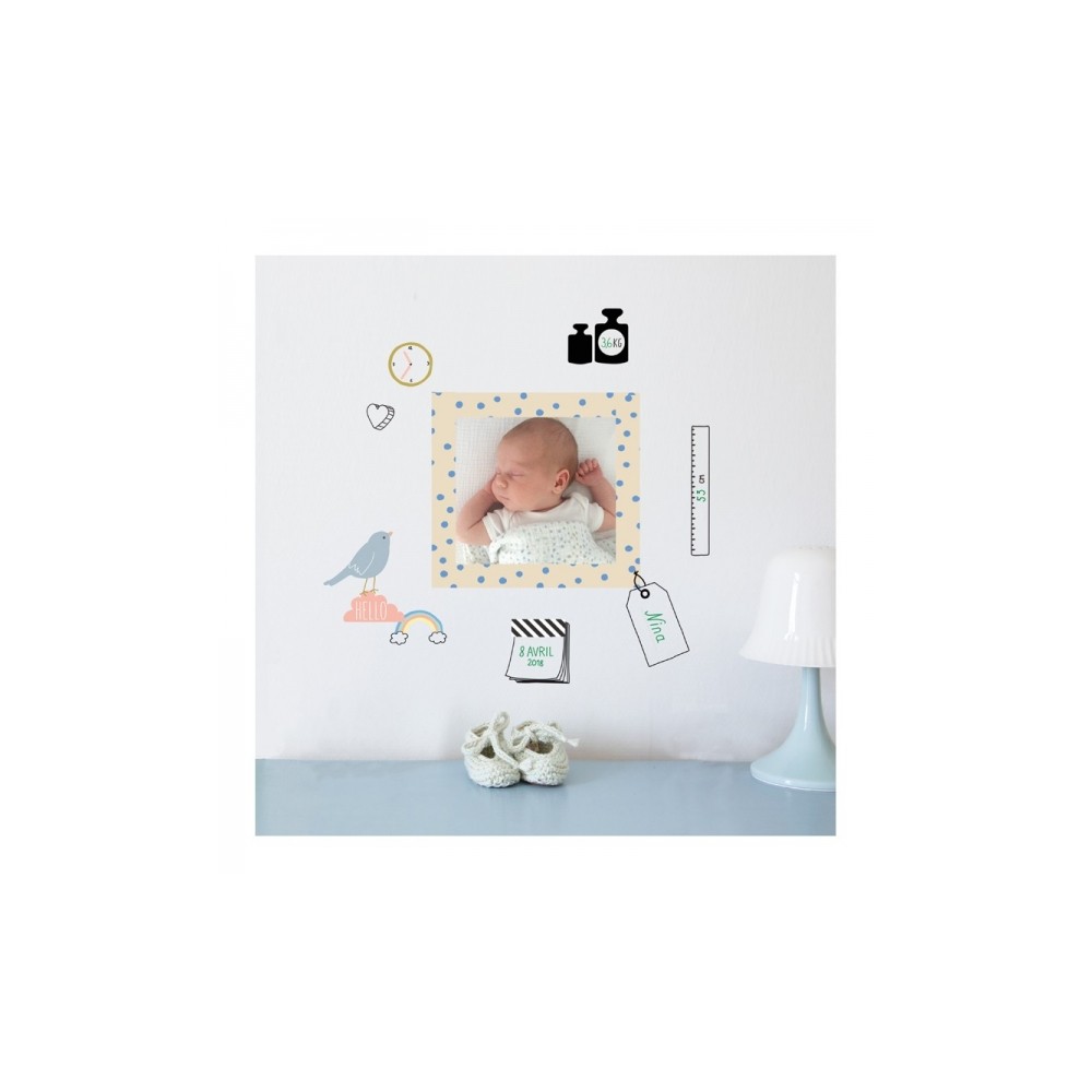 MIMIlou Wandsticker Just a Touch, Geburtsrahmen