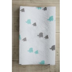Changement de coussinets en coton mousselin, 2-plis, éléphants
