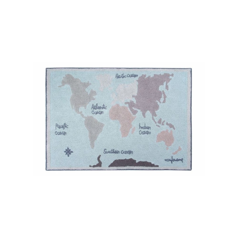 Teppich Vintage Map