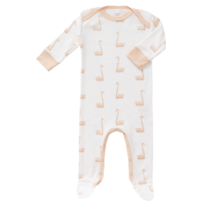 Fresk Babypyjama Bio-Baumwolle, mit Füsschen, Schwan