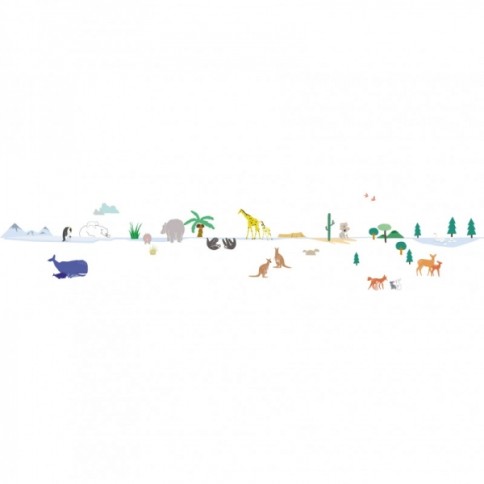 MIMIlou Wandsticker Bordüre 5 m, Nordwald