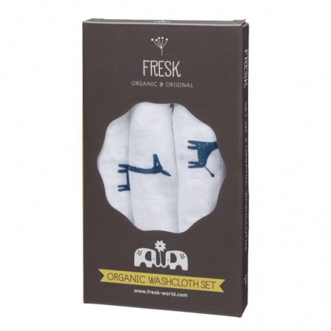 Fresk Gants de lavage, 3-Pack - Girafe