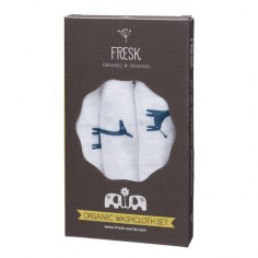 Fresk Gants de lavage, 3-Pack - Girafe