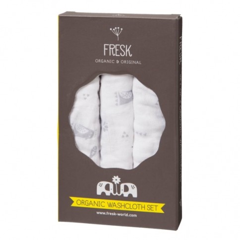 Fresk Gants de lavage, 3 paquets - Walfish, gris