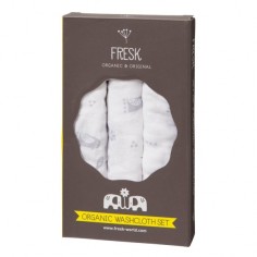 Fresk Gants de lavage, 3 paquets - Walfish, gris