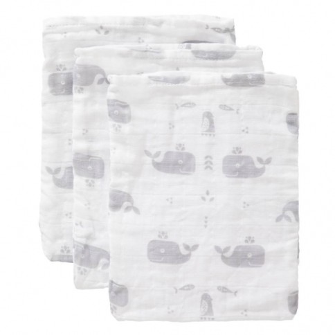 Fresk Gants de lavage, 3 paquets - Walfish, gris