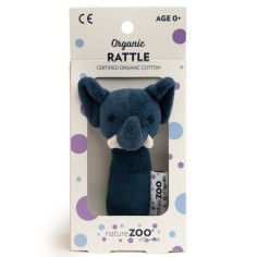 natureZOO Rassel aus Bio-Baumwolle, Elefant