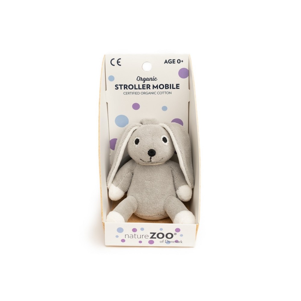 natureZOO Bio Kinderwagen-Spielzeug, Grey Rabbit