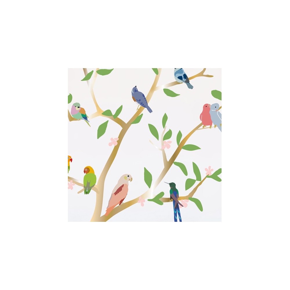 Wandsticker, Mit den Vögel