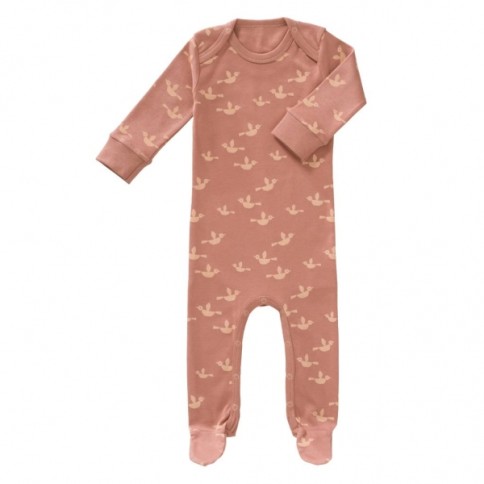 Fresk Babypyjama Bio-Baumwolle, mit Füsschen, Vögel