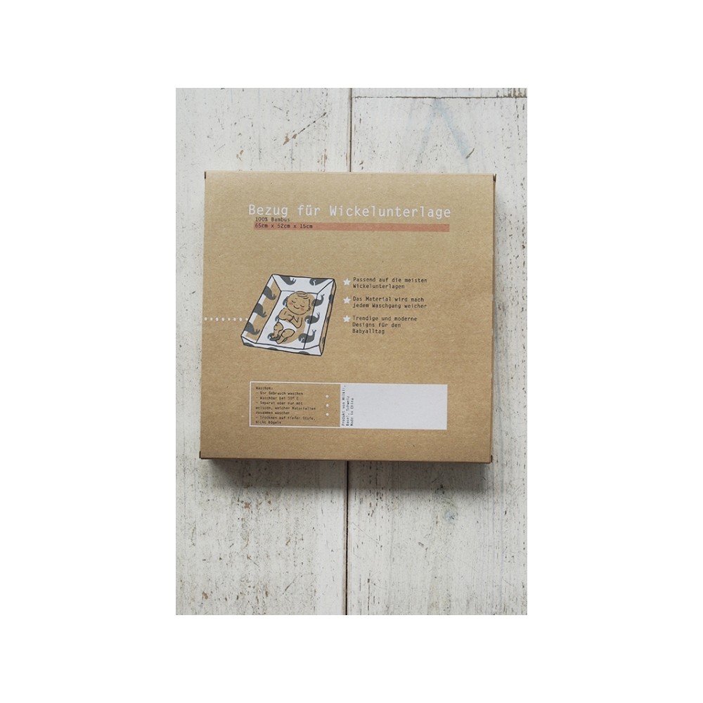 Wickelauflagenbezug, aus Musselin Bambus, 2-lagig, Nachtigall