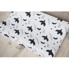 Wickelauflagenbezug, aus Musselin Bambus, 2-lagig, Nachtigall