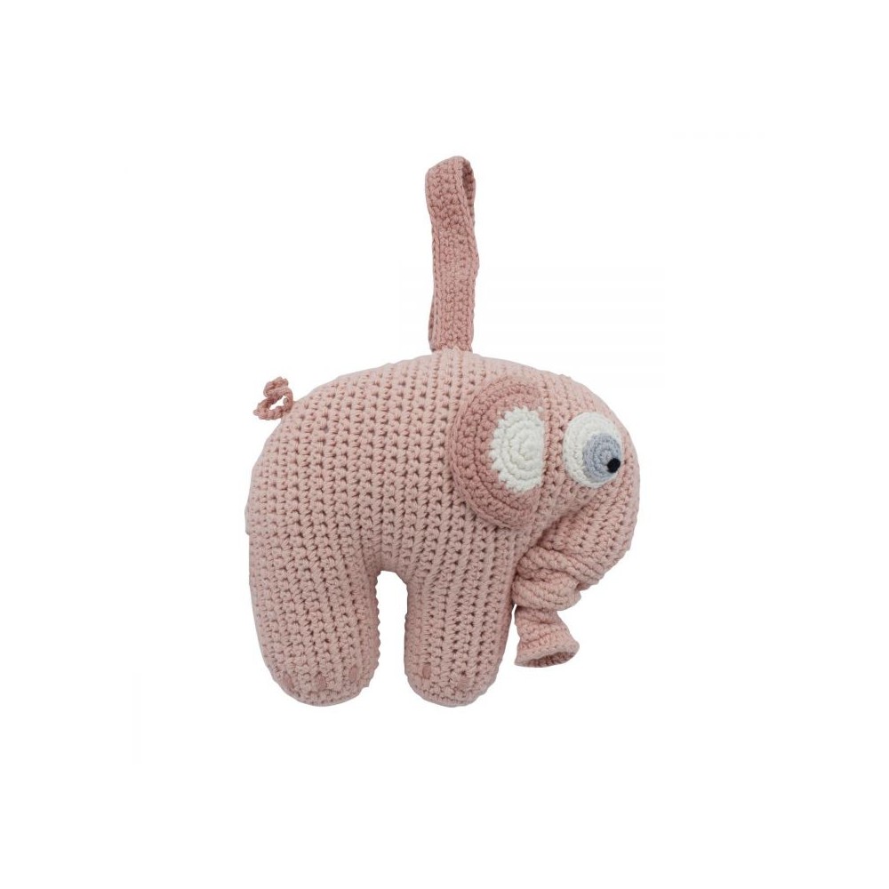 Sebra Spieluhr Elefant, Grapefruit Pink