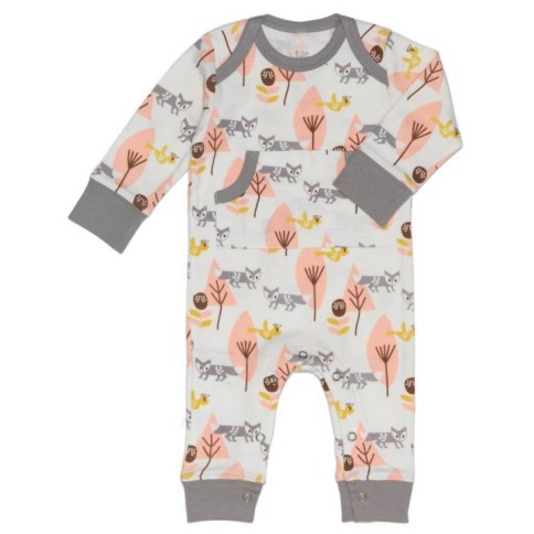Fresk Babypyjama Bio-Baumwolle, Rosa Füchse