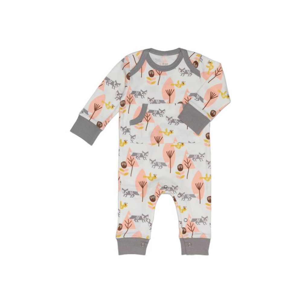 Fresk Coton biologique Babypyjama, renards roses