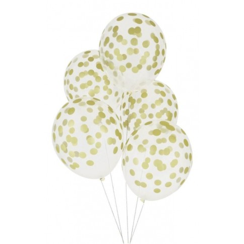 My Little Day Luftballone aus Latex, 5 Stk. - Confetti Golden