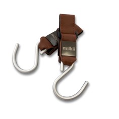 Doppel-Kinderwagenhaken, Braun