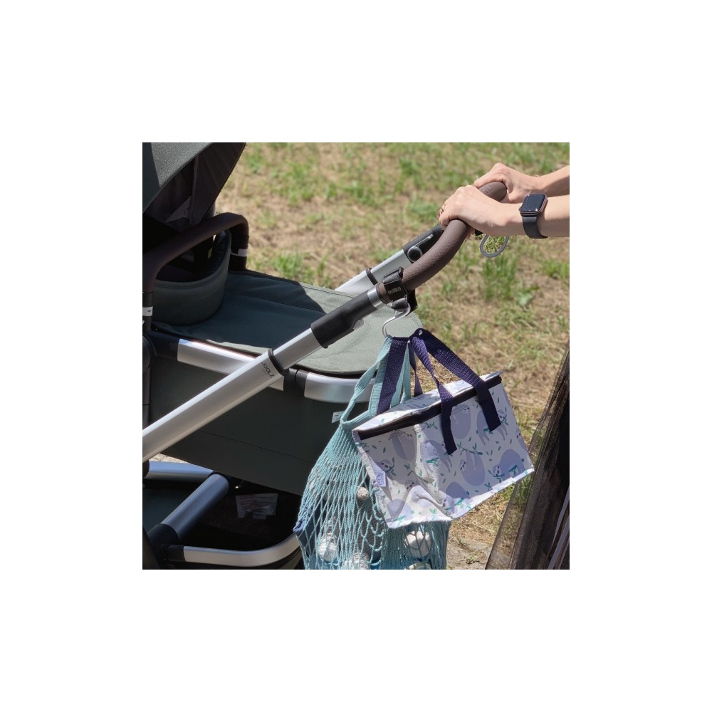 Doppel-Kinderwagenhaken, Braun