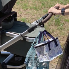 Doppel-Kinderwagenhaken, Braun