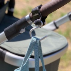 Doppel-Kinderwagenhaken, Braun