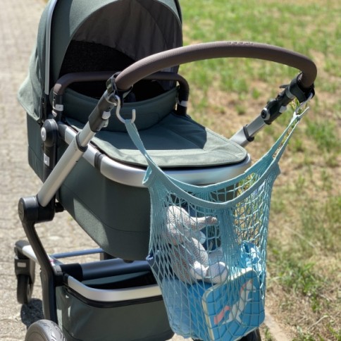 Doppel-Kinderwagenhaken, Braun