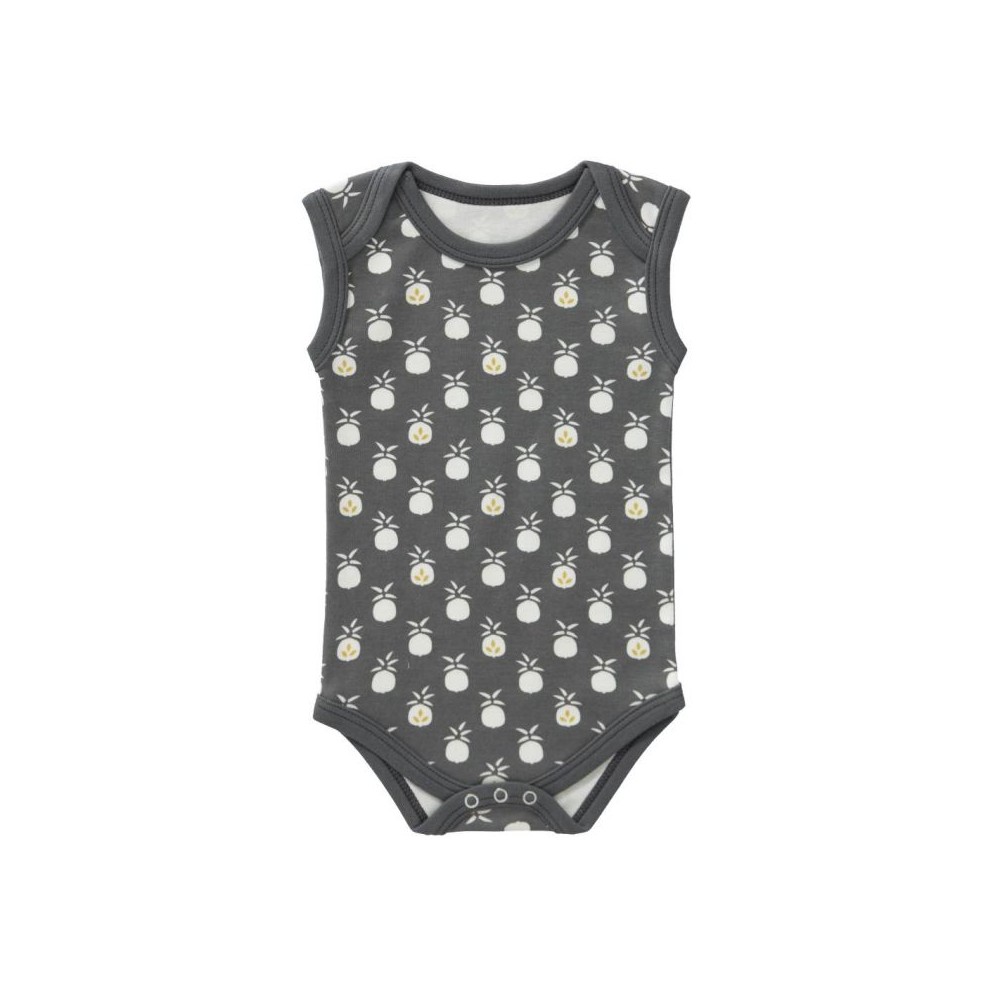 Fresk Babybody Bio-Baumwolle, ärmellos, Ananas