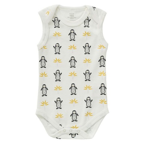 Fresk Babybody Bio-Baumwolle, ärmellos, Pinguin