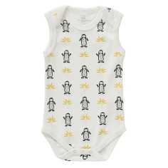 Fresk Babybody Bio-Baumwolle, ärmellos, Pinguin